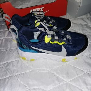 Nike Kids Navy and Yellow Sneakers Toddler 11C